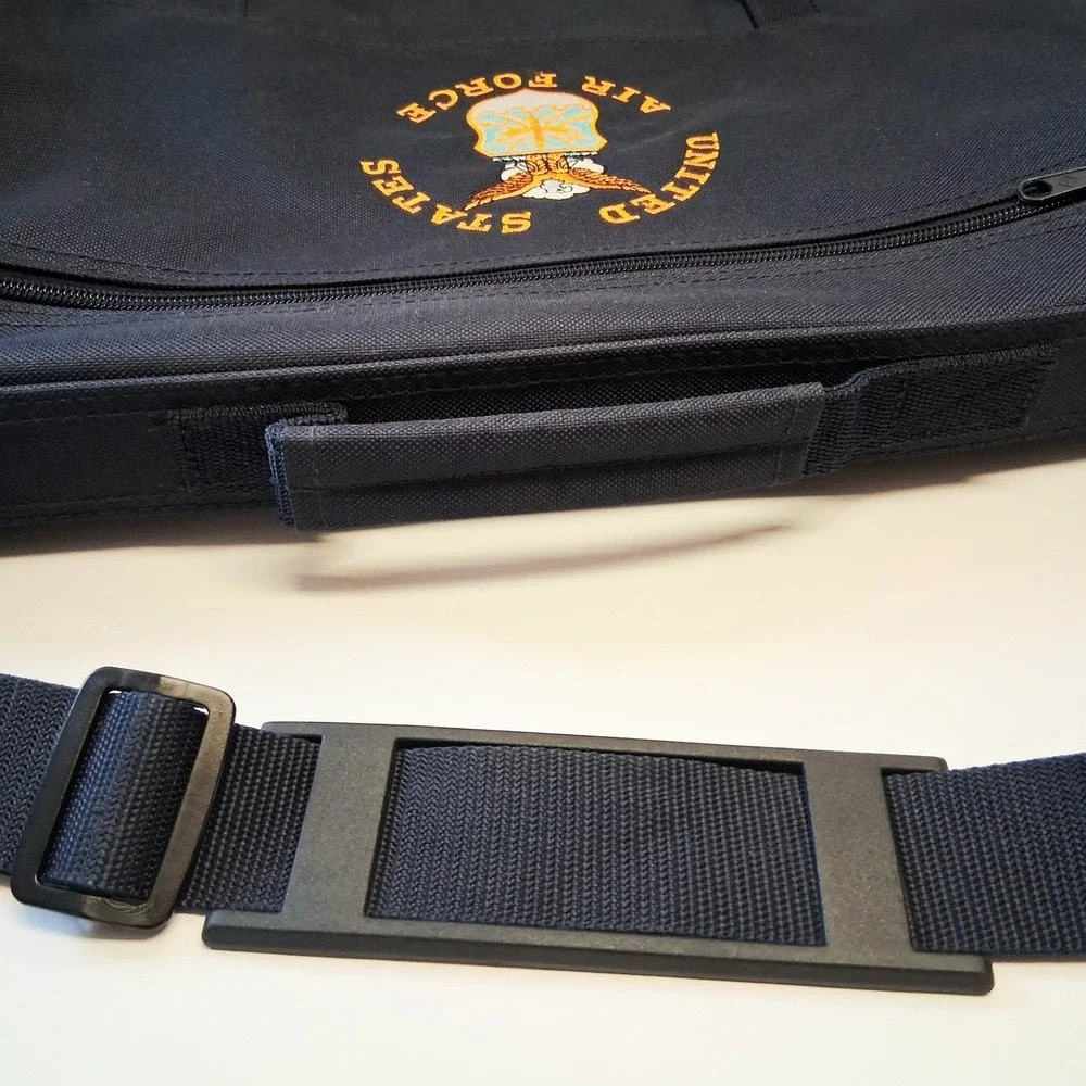 Heavy Duty Blue Mesenger Bag United States Air Force Embroidered Emblem EUC